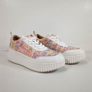 Zodiac Women's Cooper-lace Up Colorful Fabric Platform Sneakers , Size 7.5M